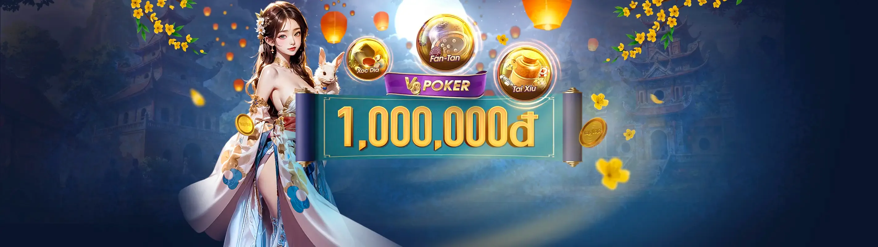 Giao diện game nổ hũ Super8 với các biểu tượng slot game đầy màu sắc và hiệu ứng thắng lớn